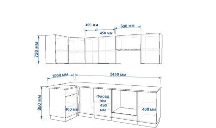 Белый глянец - 21 (1000х2450 мм)